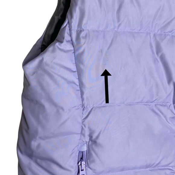 Lands End Down Puffer Vest Womens M 10-12 Purple Zip Pockets Gorpcore Outdoor - Picture 8 of 16